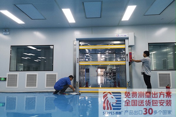 汽车零部件生产车间安装透明快速门 汽车零部件生产车间安装透明快速门